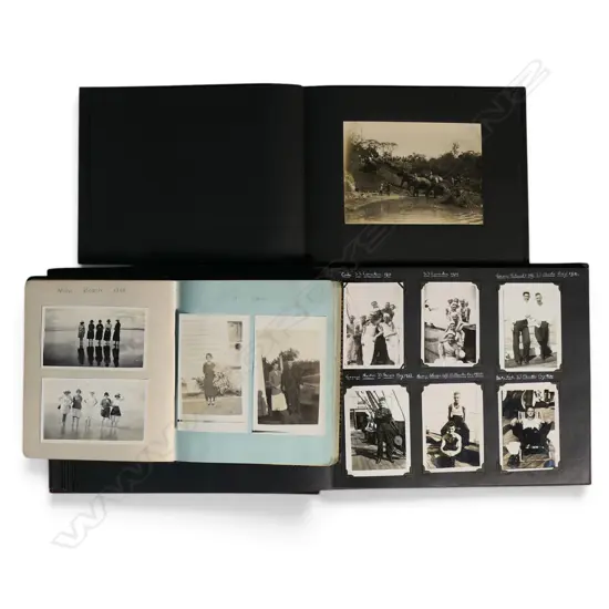3 VINTAGE PERSONAL PHOTO ALBUMS: Shipping + personal + family + travel + Indian with elephants + Auckland Tauranga